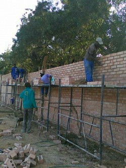 Clay  brick wall