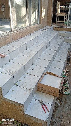 Tiled steps